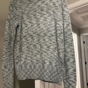 LOFT Women's Marled Gray Crewneck Sweater